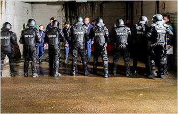 Un exercice de maintien de l’ordre dans une prison