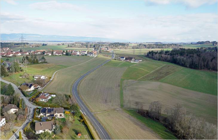 Début des travaux principaux de la route cantonale entre Cugy et Bottens